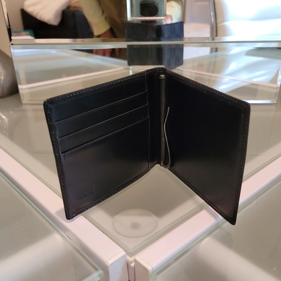 GIANNI VERSACE MEN'S MONEY CLIP 100 ITALIAN LEATHER, MADE IN ITALY - Picture 4 of 9